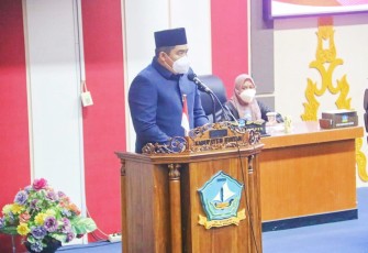 Plt Bupati Bintan Roby kuniawan saat penjelasan