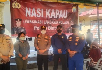 Kegiatan Vaksinasi Jangkau Pulau (Nasi Kapau) di Desa Pangkil Kecamatan Teluk Bintan dan di Desa Dendun Kecamatan Mantang  merupakan bagian dari wilayah Kabupaten Bintan
