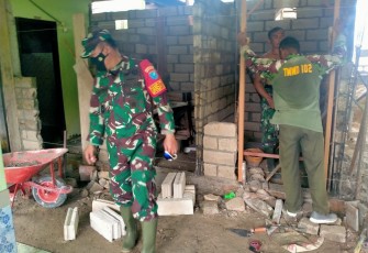 Dandim Palangka Raya Tinjau Kegiatan Fisik TMMD Masjid Al Ikhlas
