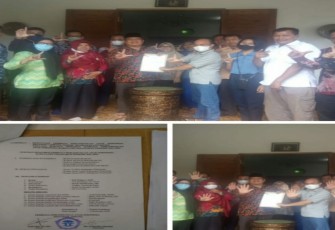  Penyerahan SK, lembaga perlindungan anak Indonesia (LPAI) di kabupaten pesawaran di desa negeri sakti kecamatan gedong tataan Minggu (12.12.2021).