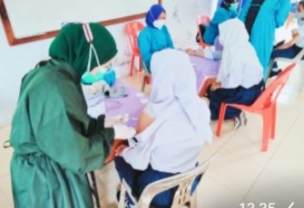 240 Siswa Siswi SMP Negri 24 Bintan Lakukan Vaksinasi