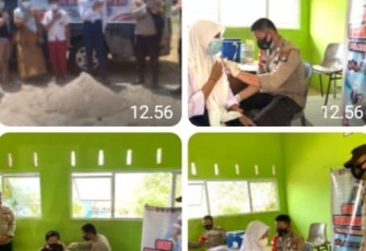 Polres Bintan Laksanakan Gerai Vaksinasi Mobile Kepada Siswa SMPN 3 Bintan