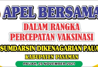 Program Vaksinasi yang di laksanakan Wali Nagari Pauah patut di acungi jempol, dengan capaian cukup memuaskan lebih kurang 88 persen sampai saat sekarang ini