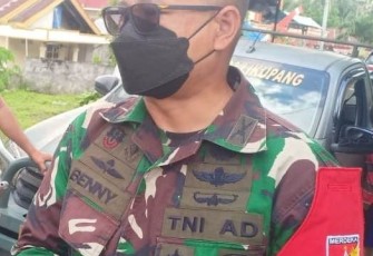 Dandim 1310/Bitung Selaku Dansatgas TMMD Ke-111 Letkol INF Benny Lesmana SE saat mengunjungi posko TMMD