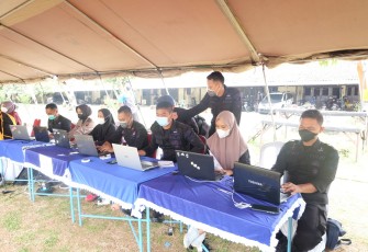 Program Vaksinasi Massal terus dilakukan oleh jajaran kepolisian Brimob Polda Jateng yakni Brimob Batalyon B Pelopor Pekalongan, Hari ini Sabtu (11/9/2021 )