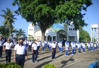 Jaga Kebigaran Tubuh,  Fasharakan dan Satrol Lantamal IV Gelar Olahraga Bersama
