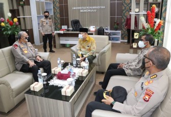 Kepala Kepolisian Daerah Bengkulu Irjen Pol Drs Guntur Setyanto M Si Silaturahmi Ke Rektor UMB