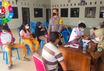 Polsek Kadipaten Monitoring Vaksinasi Warga di 7 Desa Kecamatan Kadipaten