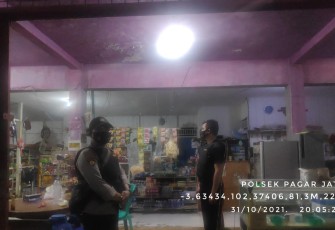 Antisipasi TP 3C , Polsek Pagar Jati Lakukan Patroli Malam Di Pemukiman Warga