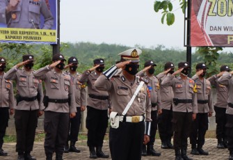 Polres Jajaran Polda Lampung Melaksanakan Apel Gelar Pasukan Operasi (Ops) Zebra Krakatau 2021