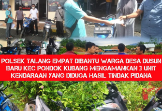 Polsek Talang Empat Temukan Tiga Motor Curian di Pondok Kubang