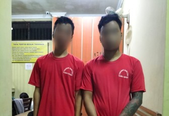 Tersangka saat diamankan