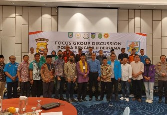 Polda Bengkulu dan KNPI saat Gelar FGD Bersama Lintas Elemen