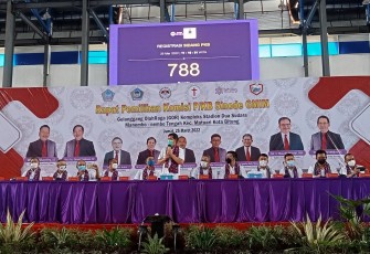 Pemilihan Komisi P/KB di GOR Stadion Dua Sudara kecamatan Matuari. Jumat, (25/3/22).
