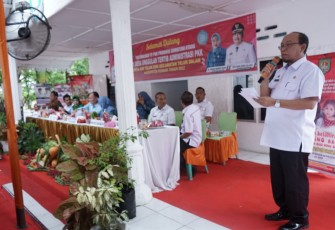 Pemkab Asahan saat Terima Kunjungan Tim Evaluasi TP PKK Provsu di Desa Air Teluk Kiri