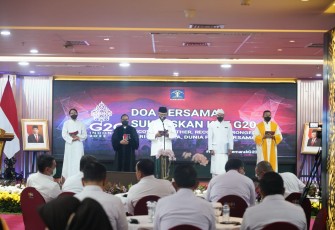 Kemenkumham saat gelar doa bersama Jelang KTT G20 Bali