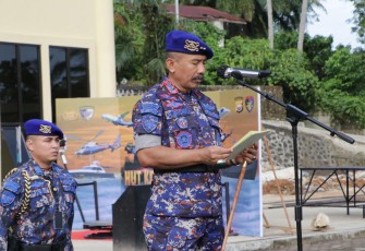 Kapolda Bengkulu Irjen Pol Drs. Agung Wicaksono M.Si saat memimpin pelaksanaan Upacara HUT ke -72 Polairud di lapangan Rekonfu Polda Bengkulu
