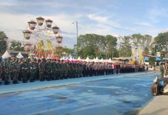 Apel gabungan pasukan pengamanan dalam rangka pengamanan penutupan FPSL Kota Bitung