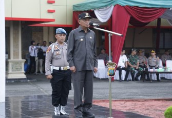 Bupati Asahan saat Pimpin Apel Kesiapan Penanggulangan Bencana Alam Wilayah Kabupaten Asahan