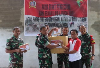 Tim Wasev Mabes TNI saat Kunker ke Teritorial Satgas Pamtas RI-MLY Sektor Barat Yonif 645/Gty