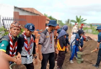 Peserta Pertikaranas Polda Bengkulu saat Ikuti Bhakti Sosial