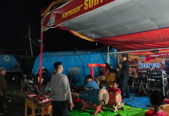 Petugas saat sambang perkemahan Bela Negara di Bengkulu Tengah