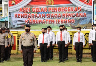 Polres Lebong bersama Stakeholder saat Gelar Apel Siaga Bencana