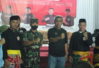  Dandim 1001/HSU-BLG saat menghadiri Kejuaraan Provinsi Pencak Silat Kalimantan Selatan, yang digelar di Gedung Sanggam Balangan, Kecamatan Paringin, Kabupaten Balangan, Jumat (26/8/2022).