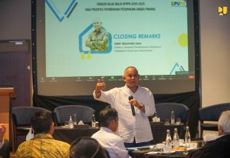 Herry TZ dalam sambutan Diskusi Kilas Balik RPJPN 2005-2025 yang disampaikan Direktur Pelaksanaan Pembiayaan Perumahan, Direktorat Jenderal Pembiayaan Infrastruktur PUPR Haryo Bekti Martoyoedo, beberapa waktu lalu. 