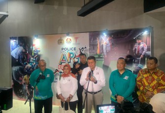 Kalemdiklat Polri Komjen Pol Rycko Amelza Dahniel saat menghadiri acara Police Art Festival yang digelar hari ini, Sabtu (17/12/2022) di Taman Ismail Marzuki (TIM).