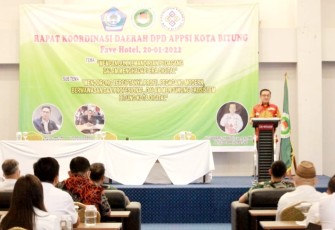 Walikota Bitung Maurits Mantiri saat memberikan sambutannya