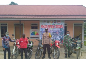 TNI-Polri dan Manggala Agni Kecamatan Kahut saat bersiap Lakukan Patroli Rutin Karhutla 