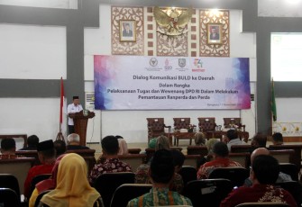 Sekretaris Daerah Provinsi Bengkulu Hamka Sabri saat membuka secara resmi Dialog, Jumat (11/11/2022).