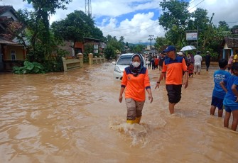 Banjir saat melanda Kabupaten Tanggamus