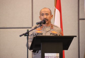 Kapolda Bengkulu Irjen Pol. Drs. Agung Wicaksono, M. Si saat Pimpin Pembukaan Bimtek dan Sidang Uji Konsekuensi Informasi Publik yang Dikecualikan