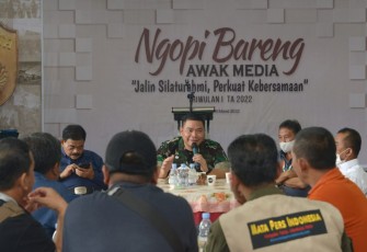 Pendam Jaya saat Ngopi Bareng awak media