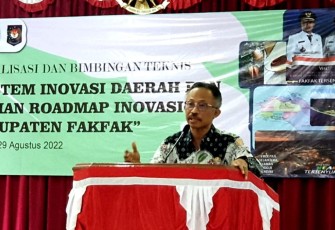 Sosialisasi dan Bimbingan Teknis (Bimtek) Sistem Inovasi Daerah dan Kajian Roadmap Inovasi Kabupaten Fakfak, Papua Barat, Senin (29/8/2022).