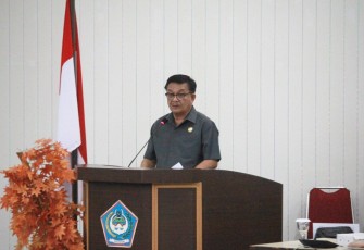 Walikota Bitung saat menyampaikan sambutannya