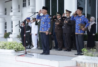 Bupati Asahan saat Pimpin Upacara Hari Bela Negara ke-74