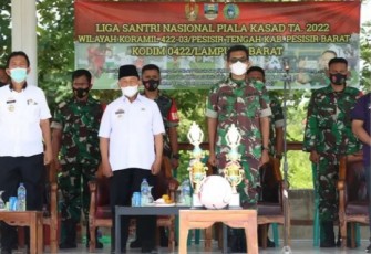 Zulqoini Syarief Hadiri Turnamen Sepak Bola LSN Piala Kasad Tahun 2022