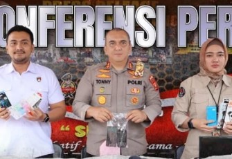 Polres Rejang Lebong saat menggelar konferensi pers, Rabu (16/11/2022) kemarin.