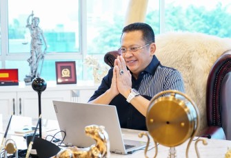 Ketua MPR RI sekaligus Pembina Yayasan Perguruan Karya Bhakti Purbalingga dan pendiri Universitas Perwira Purbalingga, Bambang Soesatyo.