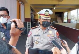 Dirlantas Polda Bengkulu kombespol. Sumardji, S.H., M.H., saat diwawancarai awak media