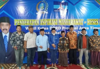 Wakil Ketua DPRD Jatim, Achmad Iskandar saat jaring aspirasi masyarakat di GOR PB Angkasa, Desa Kolpajung, Kecamatan Pegantenan, Pamekasan