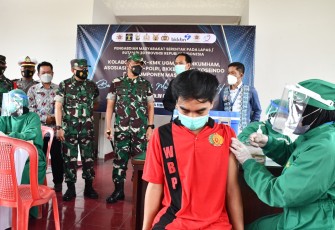 Danrem 081/DSJ pantau langsung vaksinasi di Lapas Madiun