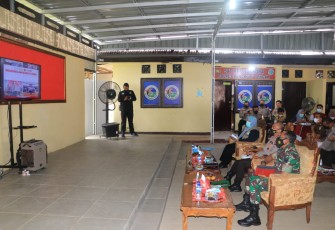 Suasana vicon Kapolda Bengkulu dengan Kapolri