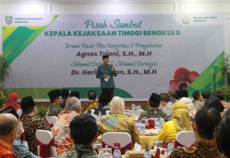 Gubernur Rohidin Mersyah, saat menghadiri pisah sambut Kajati Bengkulu 