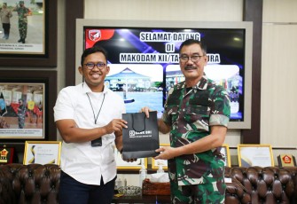 Pangdam XII/Tpr Terima Kunjungan Kepala BRI Cabang Pontianak