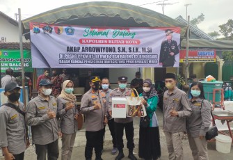 Kapolres Blitar Kota Cek Posko PPKM Mikro