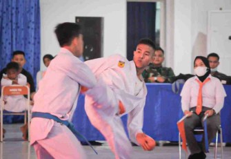Atlet Karate Yonif 11 Mar Raih Prestasi Kejuaraan Intern Karate Inkai Sorong Raya Piala Danlantamal XIV